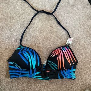 Pink push up bikini top